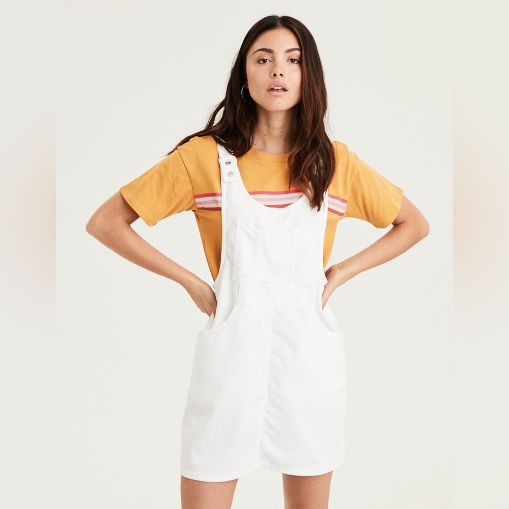 Denim overall dress